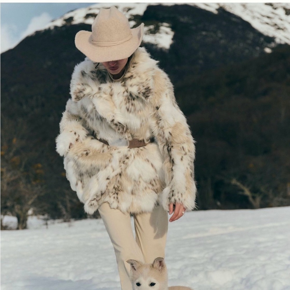 Anthropology, Pilcro Faux Fur Teddy Jacket - Cream and Brown - Picture 10 of 15